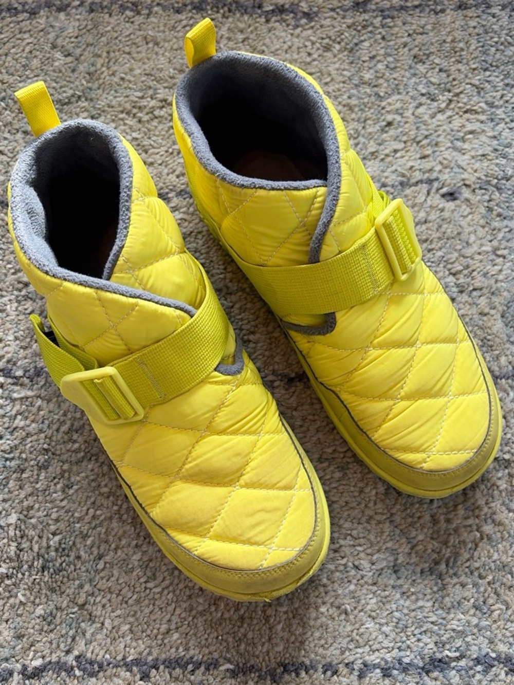 Chaco Kids Quilted Yellow Strap Boots